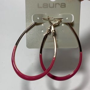 Pink Hoop Earrings
